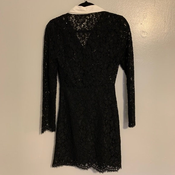 Sandro Lace Collared Long Sleeve Dress - Picture 5 of 7